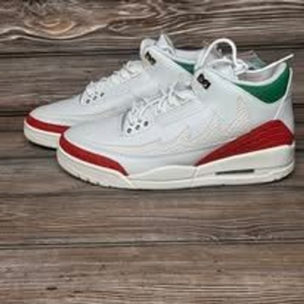 Air Jordan 3 Retro MEX Summit White Metallic Extra Laces Shoes Size 10.5 NWOT